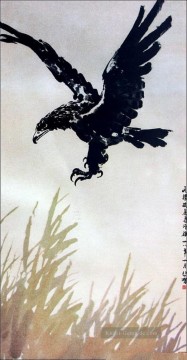徐悲鸿 Xu Beihong Ju Peon Werke - Xu Beihong fliegt Adler alte China Tinte